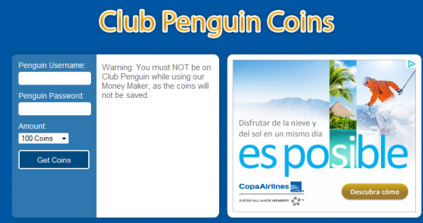 club penguin cp.com money maker